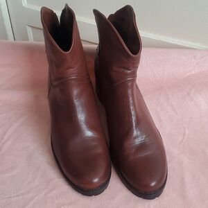 George J Love Leather Ankle Booties Size 38